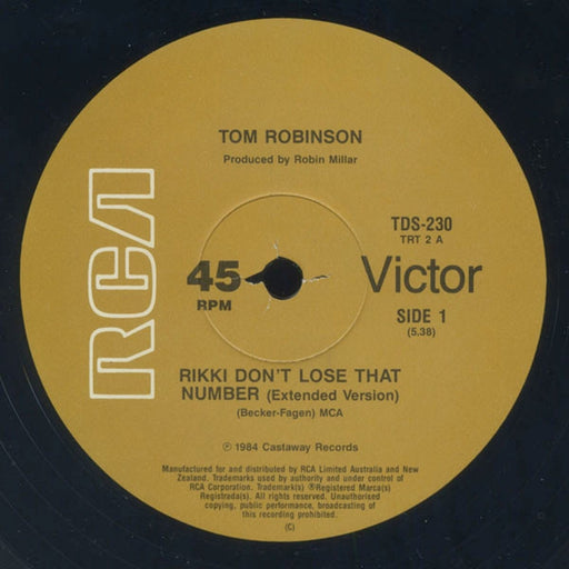 Tom Robinson – Rikki Don't Lose That Number (LP, Vinyl Record Album)