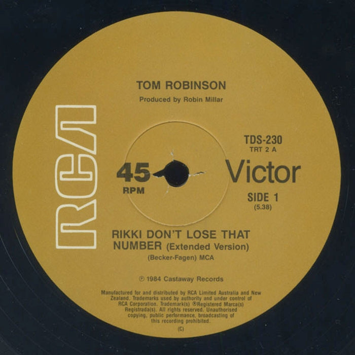 Tom Robinson – Rikki Don't Lose That Number (LP, Vinyl Record Album)