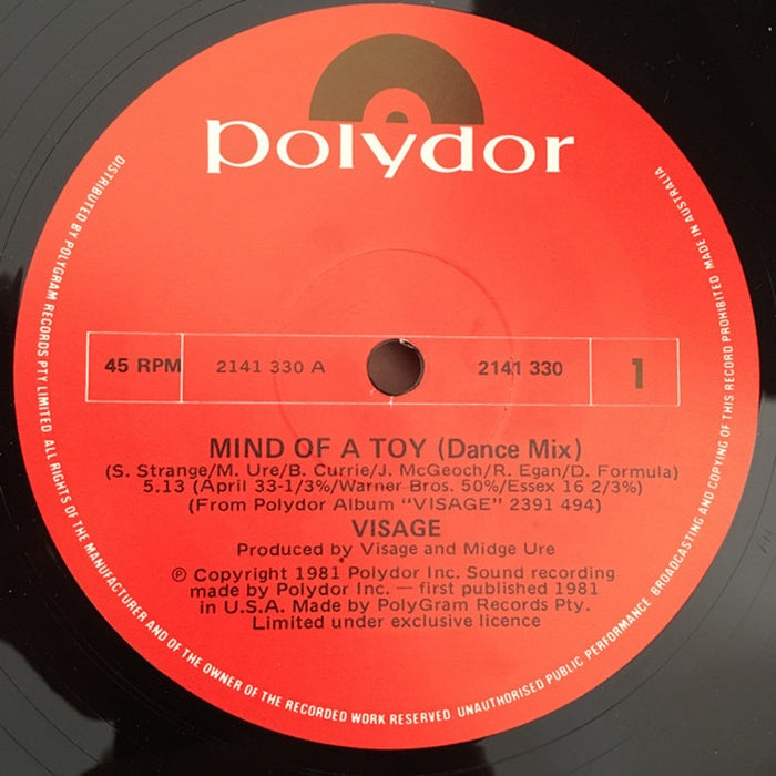 Visage – Mind Of A Toy (LP, Vinyl Record Album)