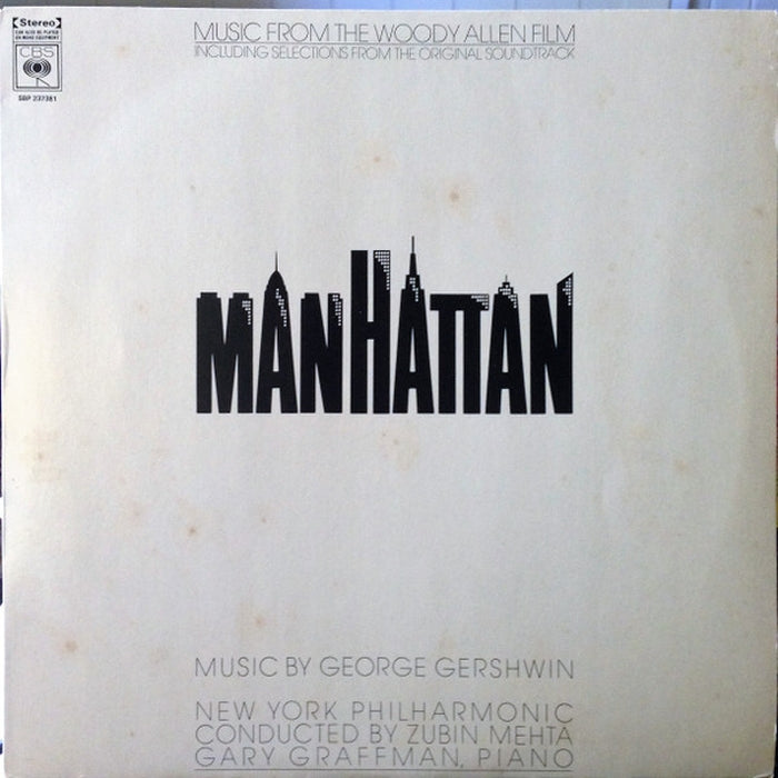 George Gershwin, New York Philharmonic – Music From The Woody Allen Film "Manhattan" (LP, Vinyl Record Album)