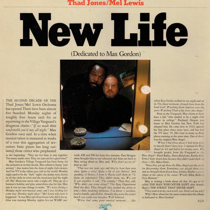 Thad Jones & Mel Lewis – New Life (Dedicated To Max Gordon) (LP, Vinyl Record Album)
