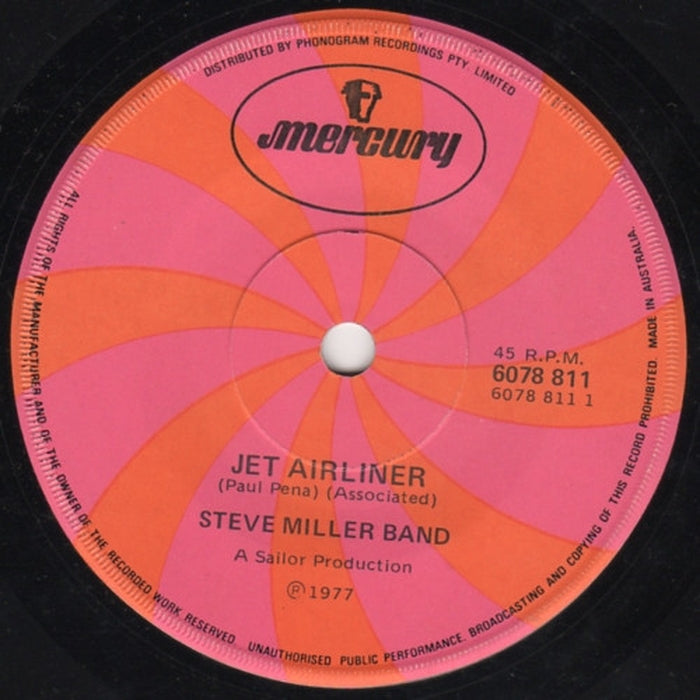 Steve Miller Band – Jet Airliner (LP, Vinyl Record Album)