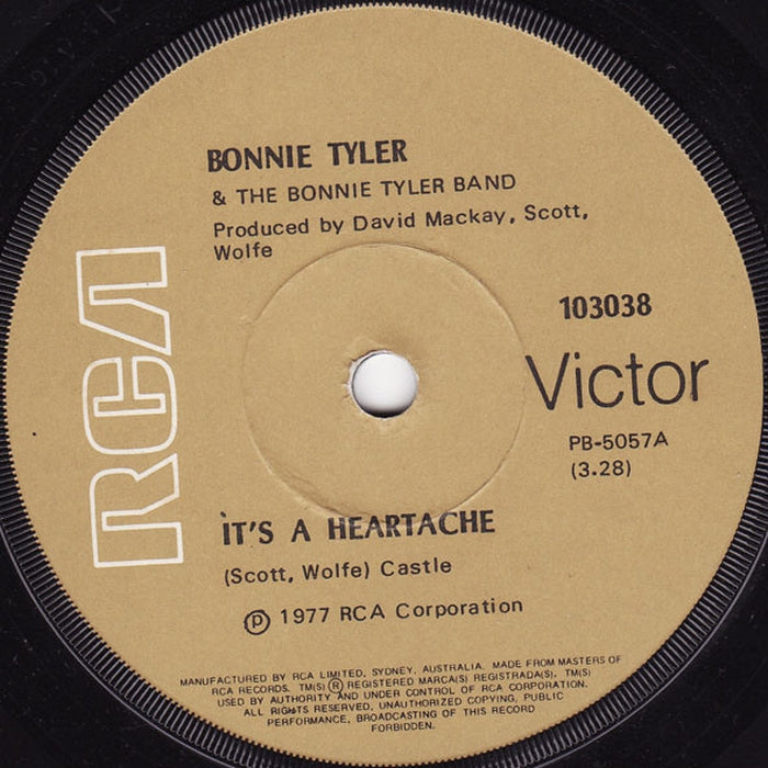 Bonnie Tyler, The Bonnie Tyler Band – It's A Heartache (LP, Vinyl Record Album)