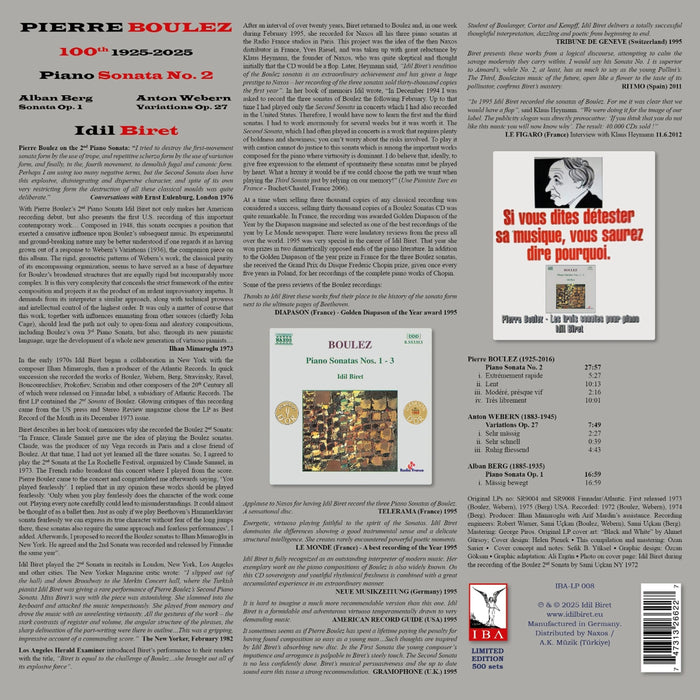 Idil Biret: Pierre Boulez 1(00th Anniversary, 1925-2025) - Image 2