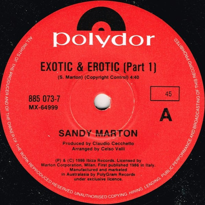 Sandy Marton – Exotic And Erotic (LP, Vinyl Record Album)