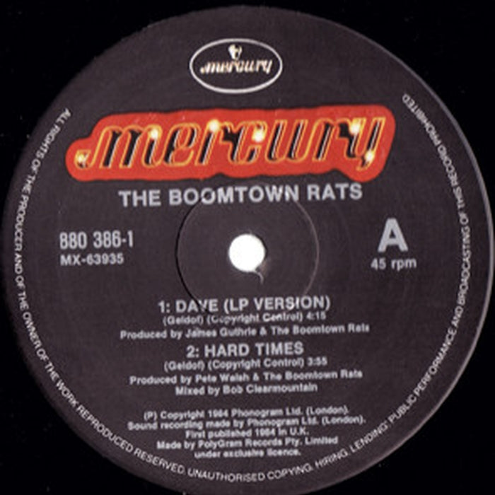 The Boomtown Rats – Dave (LP, Vinyl Record Album)