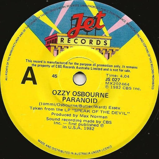 Ozzy Osbourne – Paranoid (LP, Vinyl Record Album)