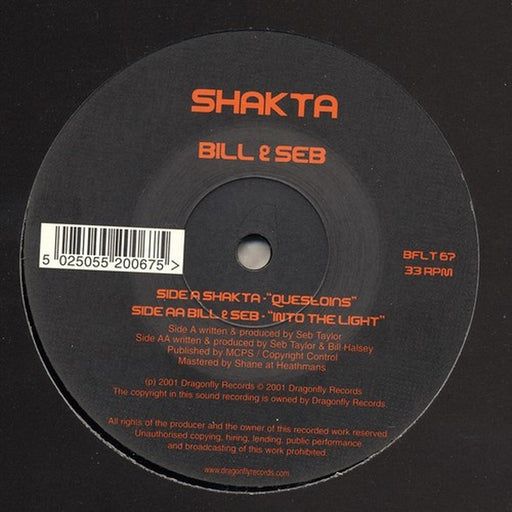 Shakta, Bill Halsey, Sebastian James Taylor – Questions / Into The Light (LP, Vinyl Record Album)
