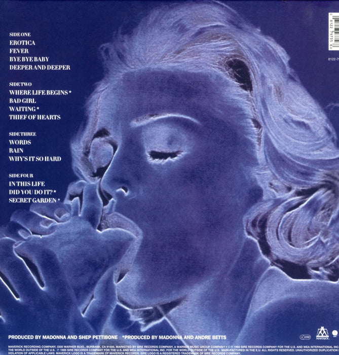 Madonna – Erotica (2xLP) LP vinyl record, image 2 of 2