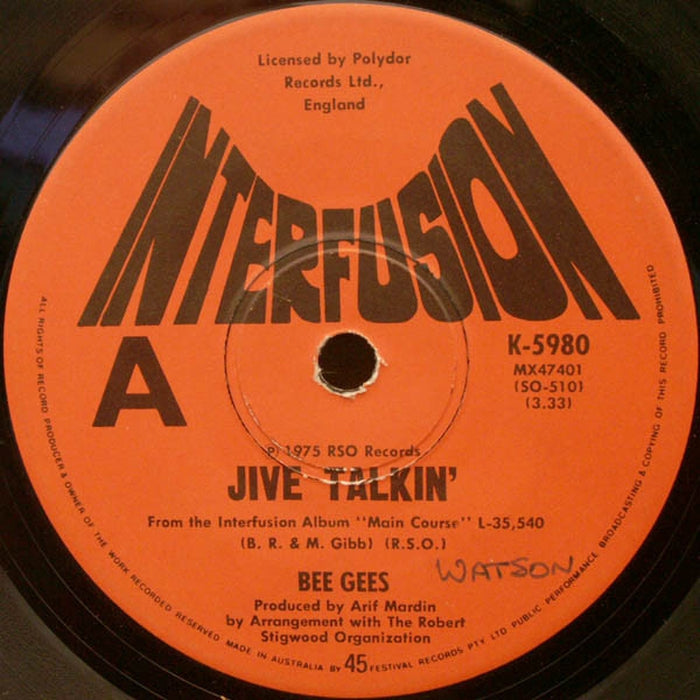 Bee Gees – Jive Talkin' (LP, Vinyl Record Album)
