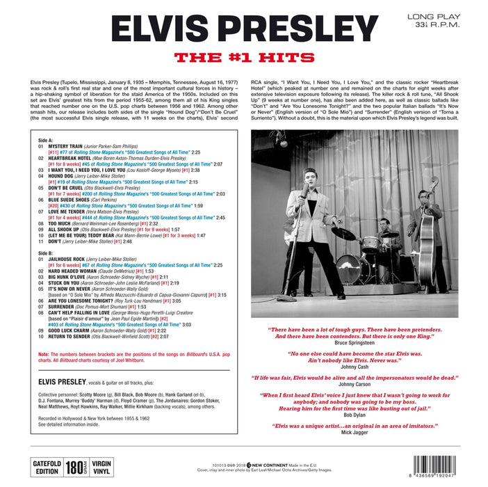 Elvis Presley – The #1 Hits LP vinyl record, image 2 of 2