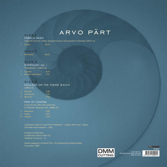 Arvo Pärt – Tabula Rasa (2xLP) LP vinyl record, image 2 of 2