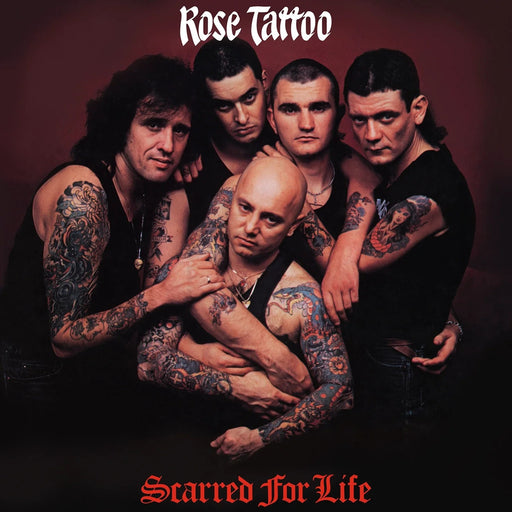 Rose Tattoo – Scarred for Life (Red & White Swirl) LP vinyl record, image 1 of 2