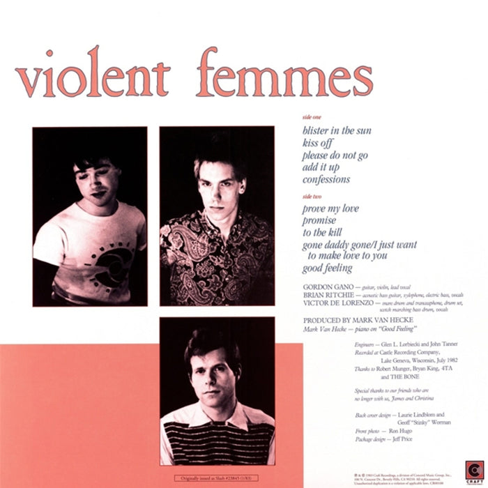 Violent Femmes – Violent Femmes LP vinyl record, image 2 of 2
