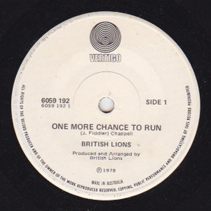 British Lions – One More Chance To Run (LP, Vinyl Record Album)