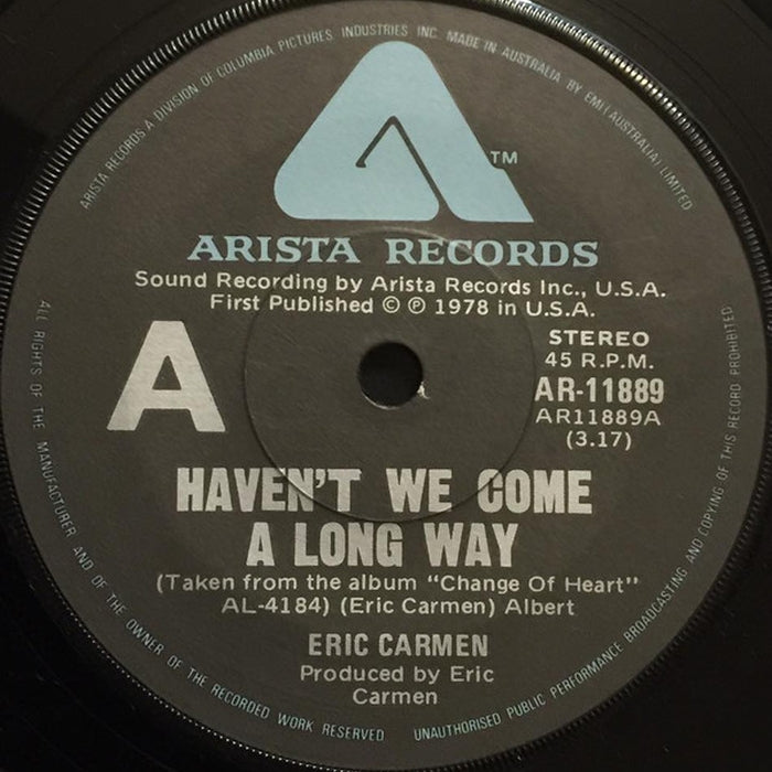 Haven't We Come A Long Way – Eric Carmen (LP, Vinyl Record Album)
