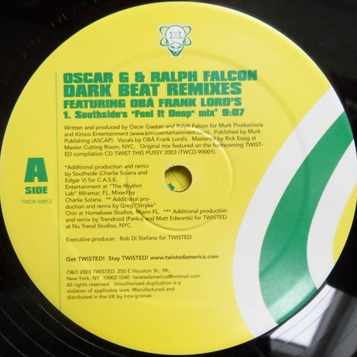 Oscar G & Ralph Falcon – Dark Beat (Remixes) (LP, Vinyl Record Album)