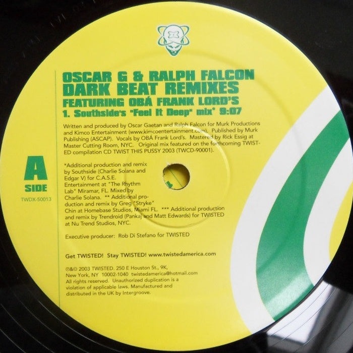 Oscar G & Ralph Falcon – Dark Beat (Remixes) (LP, Vinyl Record Album)