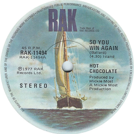 Hot Chocolate – So You Win Again (LP, Vinyl Record Album)
