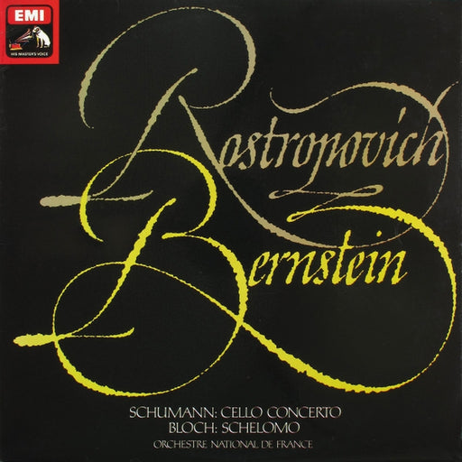 Mstislav Rostropovich, Leonard Bernstein, Robert Schumann, Ernest Bloch, Orchestre National De France – Cello Concerto / Schelomo (LP, Vinyl Record Album)