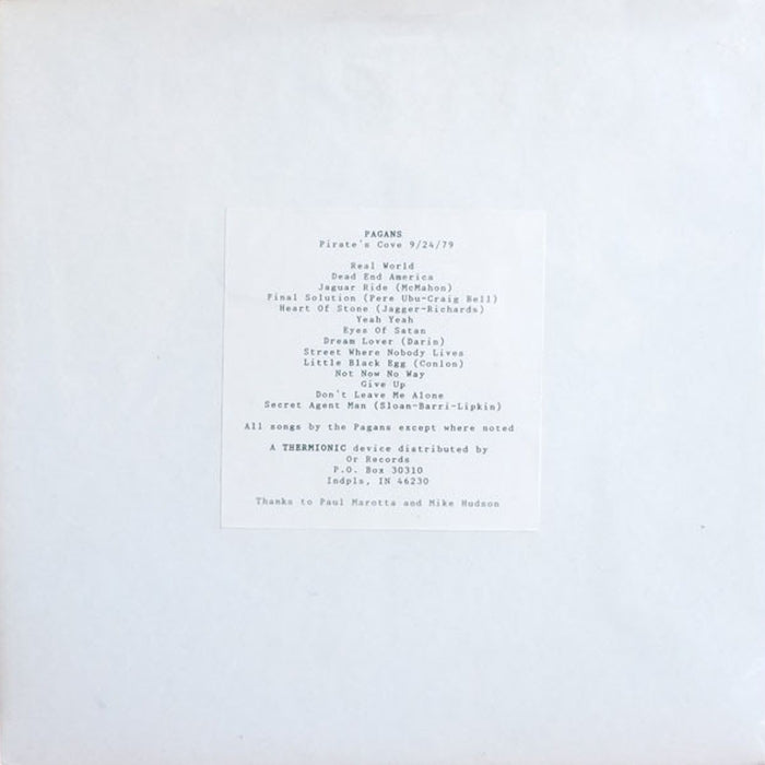 Pagans – Pirate's Cove 9/24/79 (LP, Vinyl Record Album)