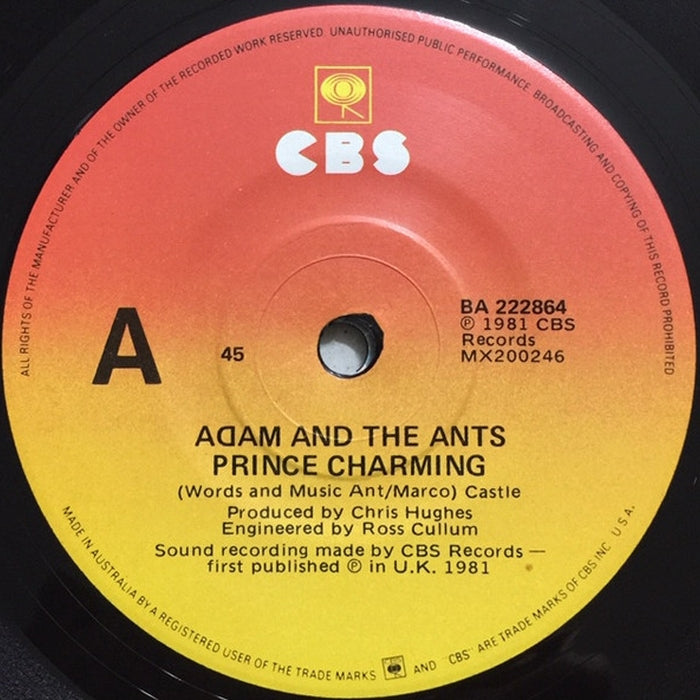 Adam And The Ants – Prince Charming (LP, Vinyl Record Album)