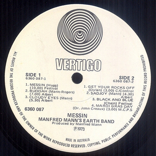 Manfred Mann's Earth Band – Messin' (LP, Vinyl Record Album)