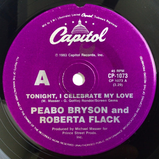 Peabo Bryson, Roberta Flack – Tonight I Celebrate My Love (LP, Vinyl Record Album)