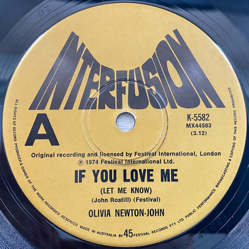 Olivia Newton-John – If You Love Me (Let Me Know) (LP, Vinyl Record Album)