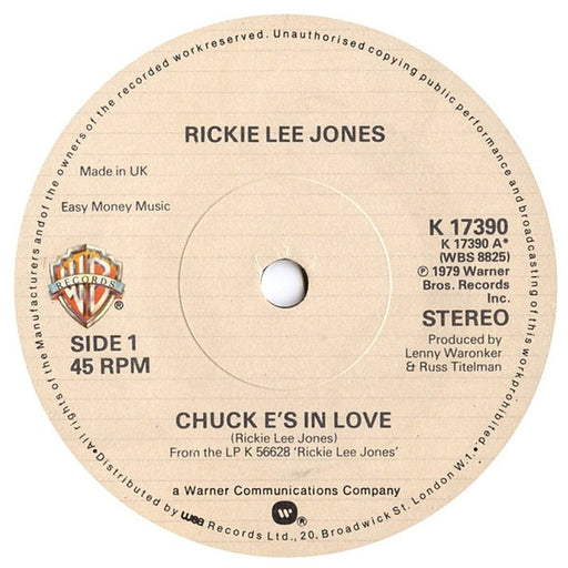 Rickie Lee Jones – Chuck E's In Love (LP, Vinyl Record Album)