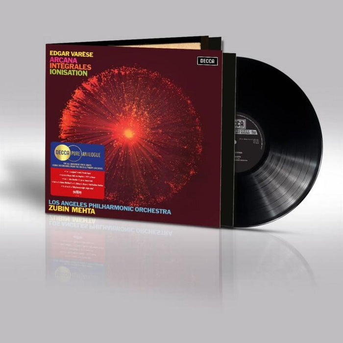 Edgard Varèse, Los Angeles Philharmonic Orchestra, Zubin Mehta – Arcana / Intégrales / Ionisation (Decca Pure Analogue,) LP vinyl record, image 2 of 3