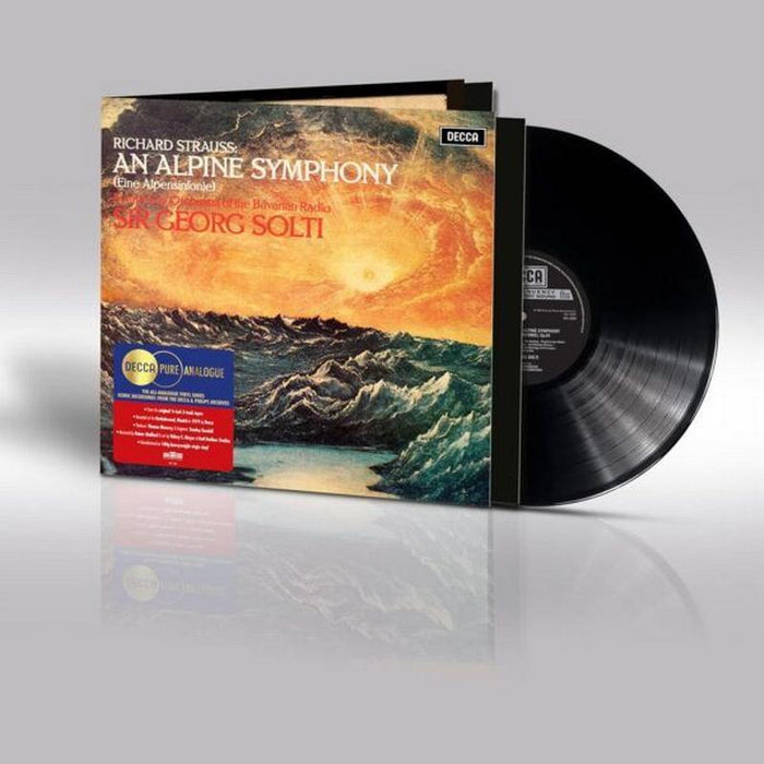 Richard Strauss, Symphonie-Orchester Des Bayerischen Rundfunks, Georg Solti – An Alpine Symphony (Eine Alpensinfonie) LP vinyl record, image 2 of 2