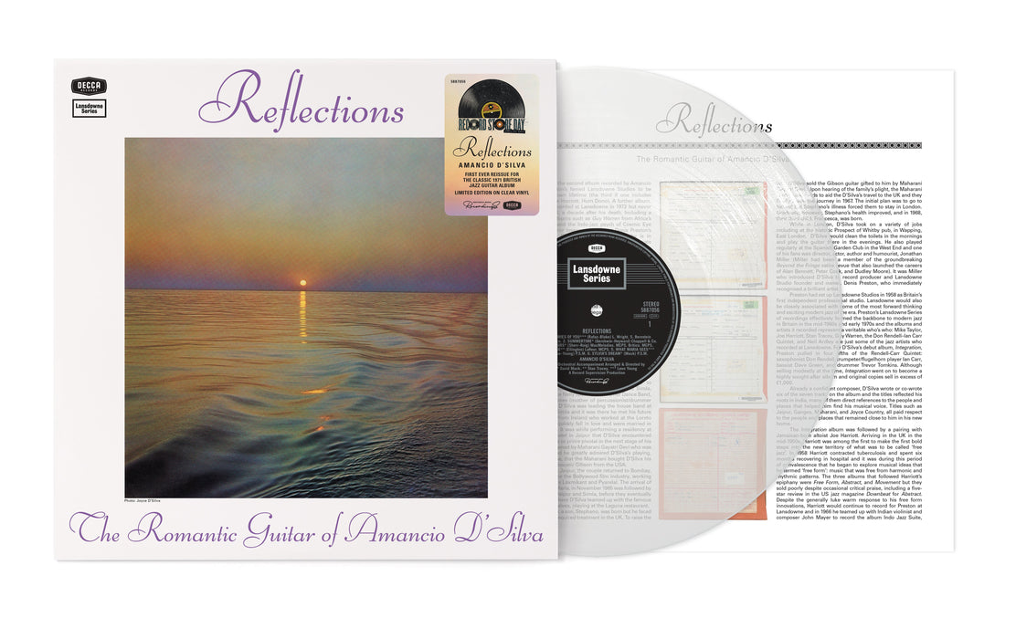 Amancio D'Silva – Reflections (The Romantic Guitar Of Amancio D'Silva), Clear vinyl) LP vinyl record, image 2 of 2