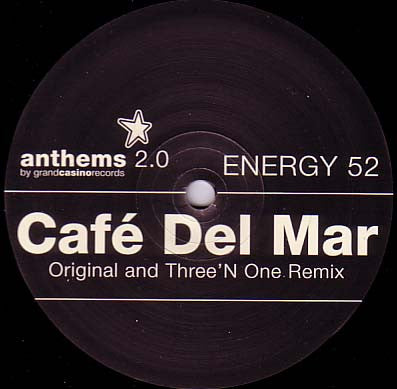 Energy 52 – Café Del Mar (Original And Three'N One Remix) 12" vinyl record, image 3 of 3