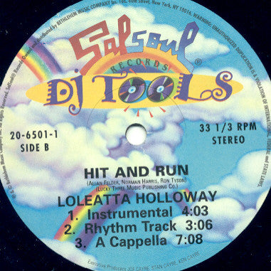 Loleatta Holloway – Hit And Run (DJ Tools) 12" vinyl record, image 2 of 2