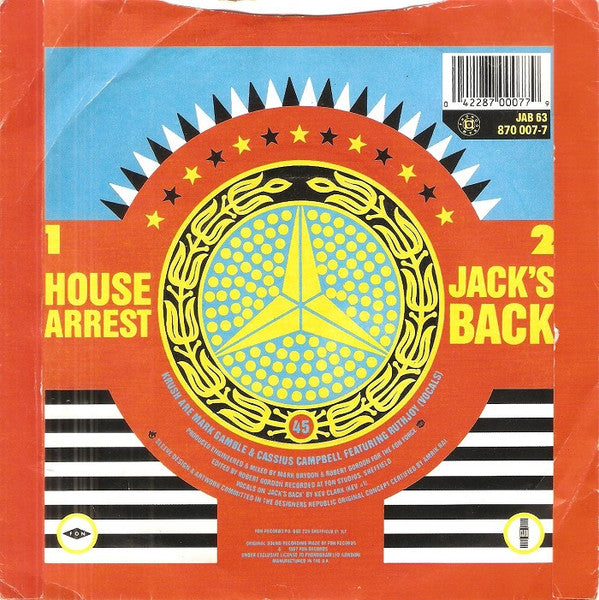 Krush – House Arrest / Jack's Back 7" vinyl record, image 2 of 4