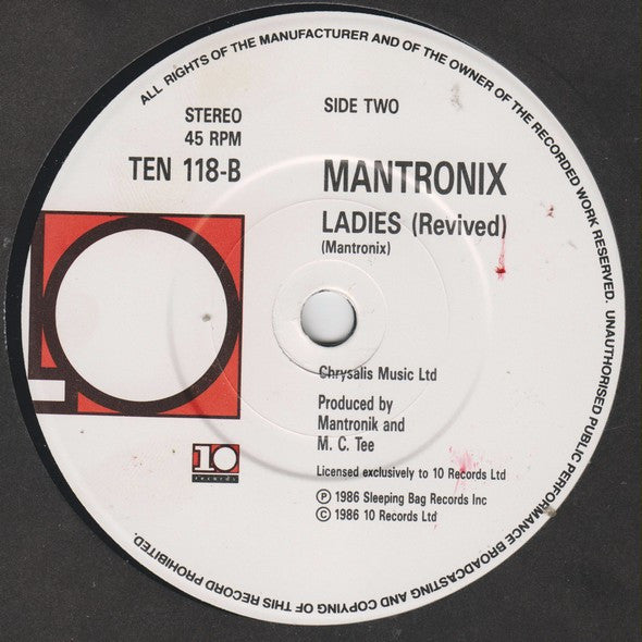Mantronix – Bassline 7" vinyl record, image 4 of 4