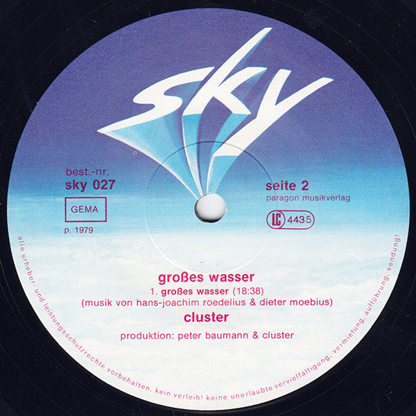 Cluster – Grosses Wasser LP vinyl record, image 4 of 4