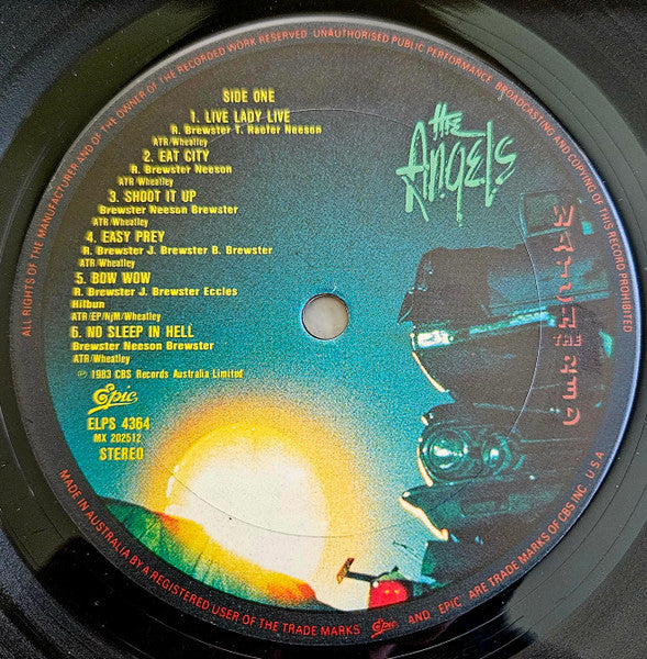 The Angels – Watch The Red LP vinyl record, image 5 of 8