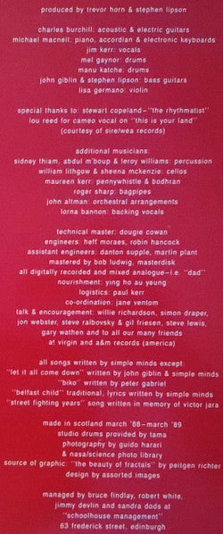 Simple Minds – Street Fighting Years LP vinyl record, image 9 of 10