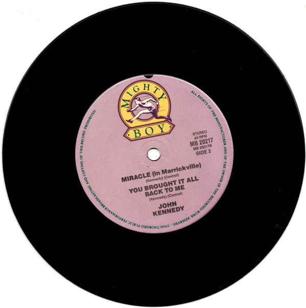John Kennedy – Out Of Town 7" vinyl record, image 4 of 4