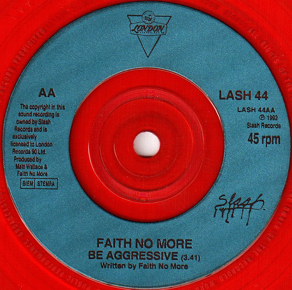 Faith No More – I'm Easy / Be Aggressive 7" vinyl record, image 4 of 8