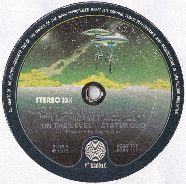 Status Quo – On The Level LP vinyl record, image 5 of 8