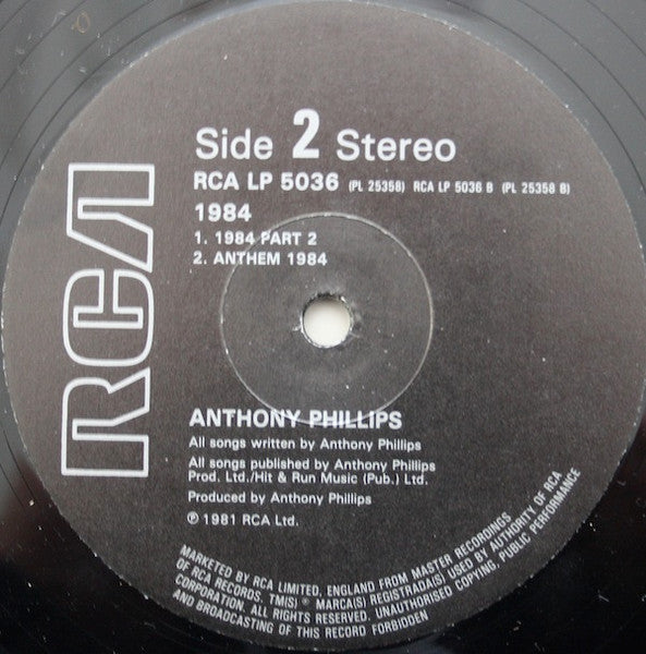 Anthony Phillips – 1984 LP vinyl record, image 4 of 6