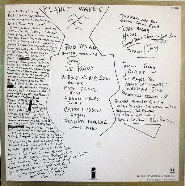 Bob Dylan – Planet Waves LP vinyl record, image 2 of 6