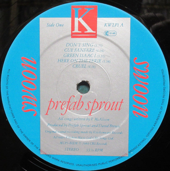 Prefab Sprout – Swoon LP vinyl record, image 4 of 6