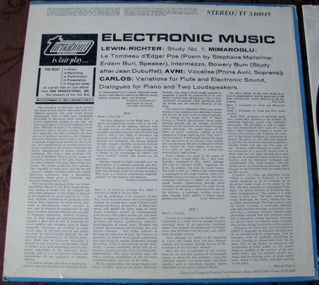 Various – Electronic Music LP vinyl record, image 2 of 2