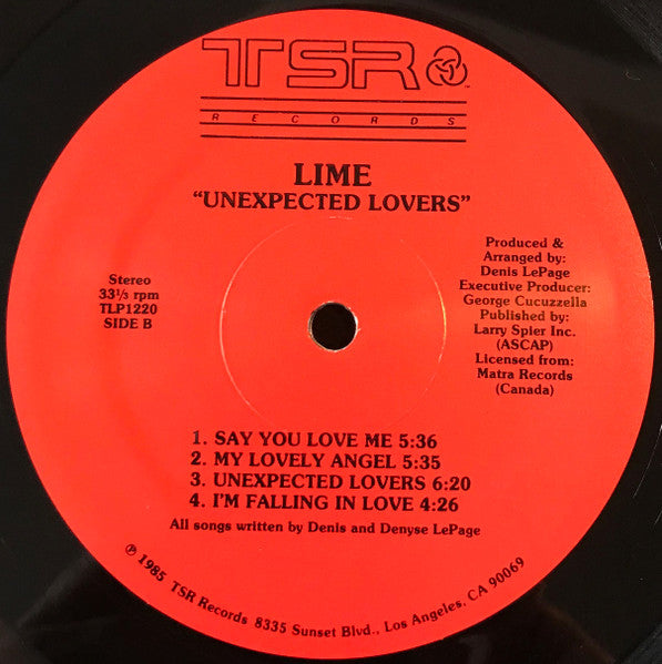 Lime – Unexpected Lovers LP vinyl record, image 3 of 5