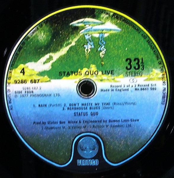 Status Quo – Live (2xLP) LP vinyl record, image 9 of 10