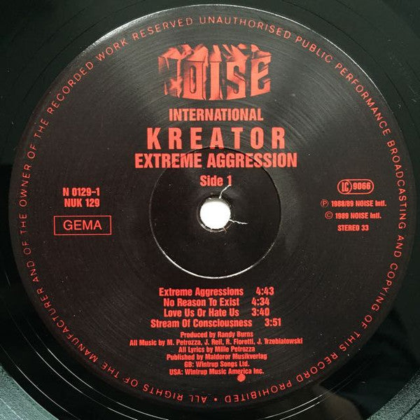 Kreator – Extreme Aggression LP vinyl record, image 3 of 10